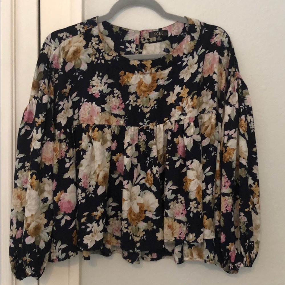 Long Sleeve Floral Blouse
